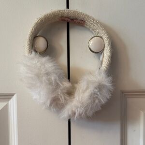 Juicy Couture Fuzzy White Ear Muffs